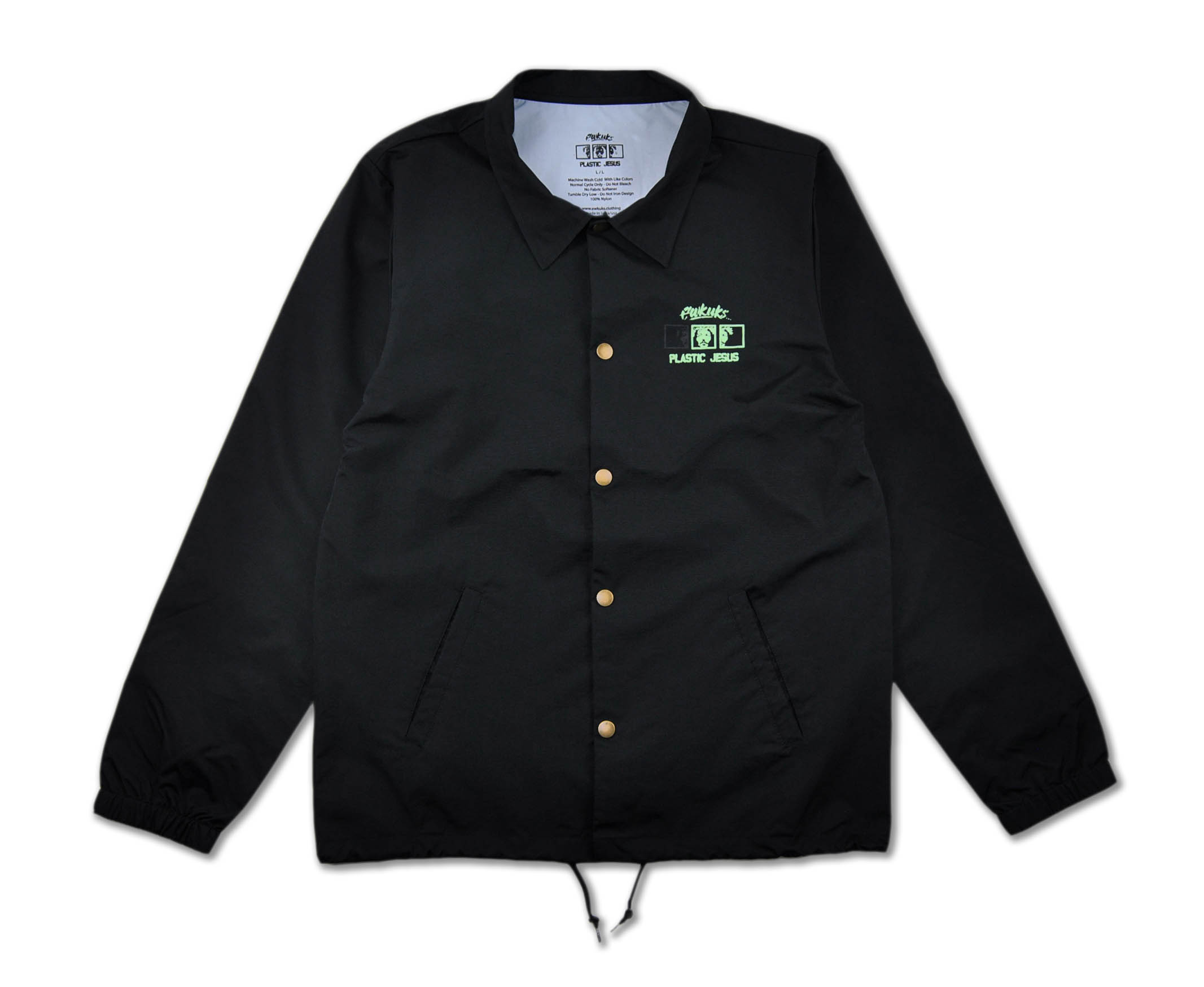 liberty coaches jacket black art graffiti streetart statue liberty black green