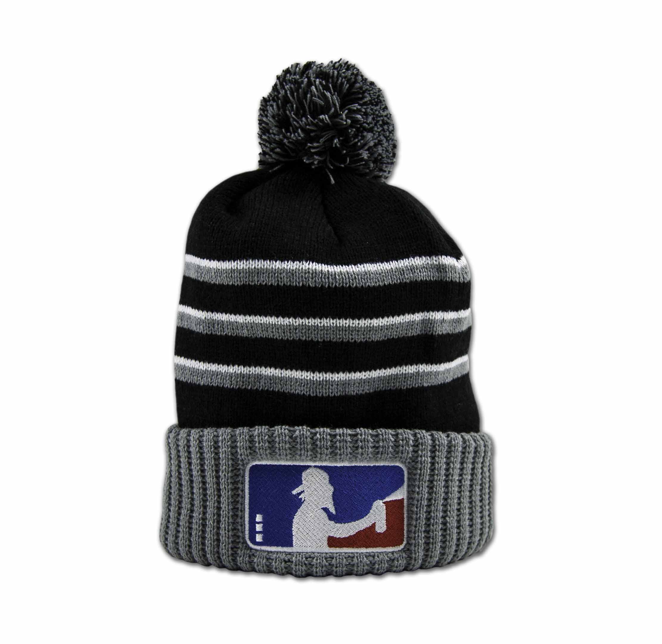 ewkuks MLG Pom Pom Beanie Black-Gray Front web.jpg