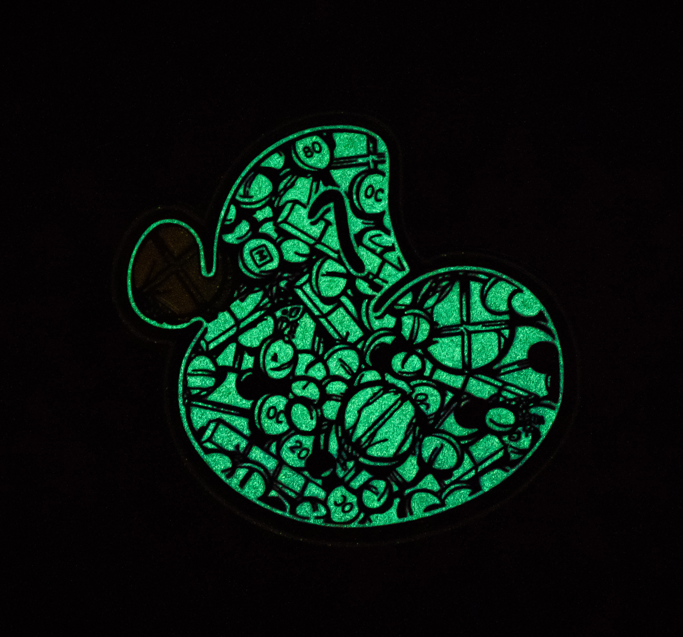 2SHAE Pill Duck-E Pin glow in the dark.jpg