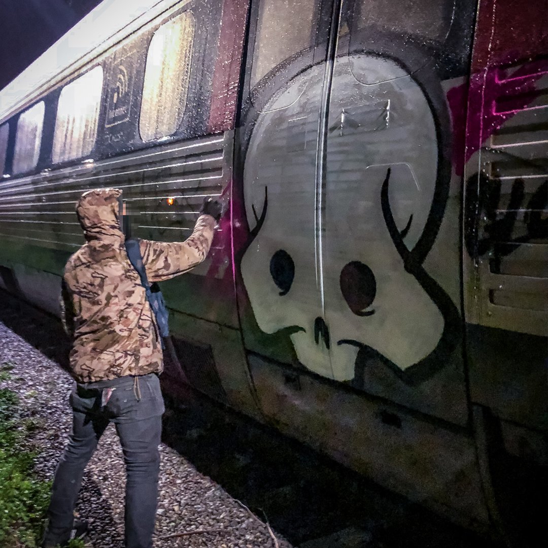 Aware from Indecline on a train car