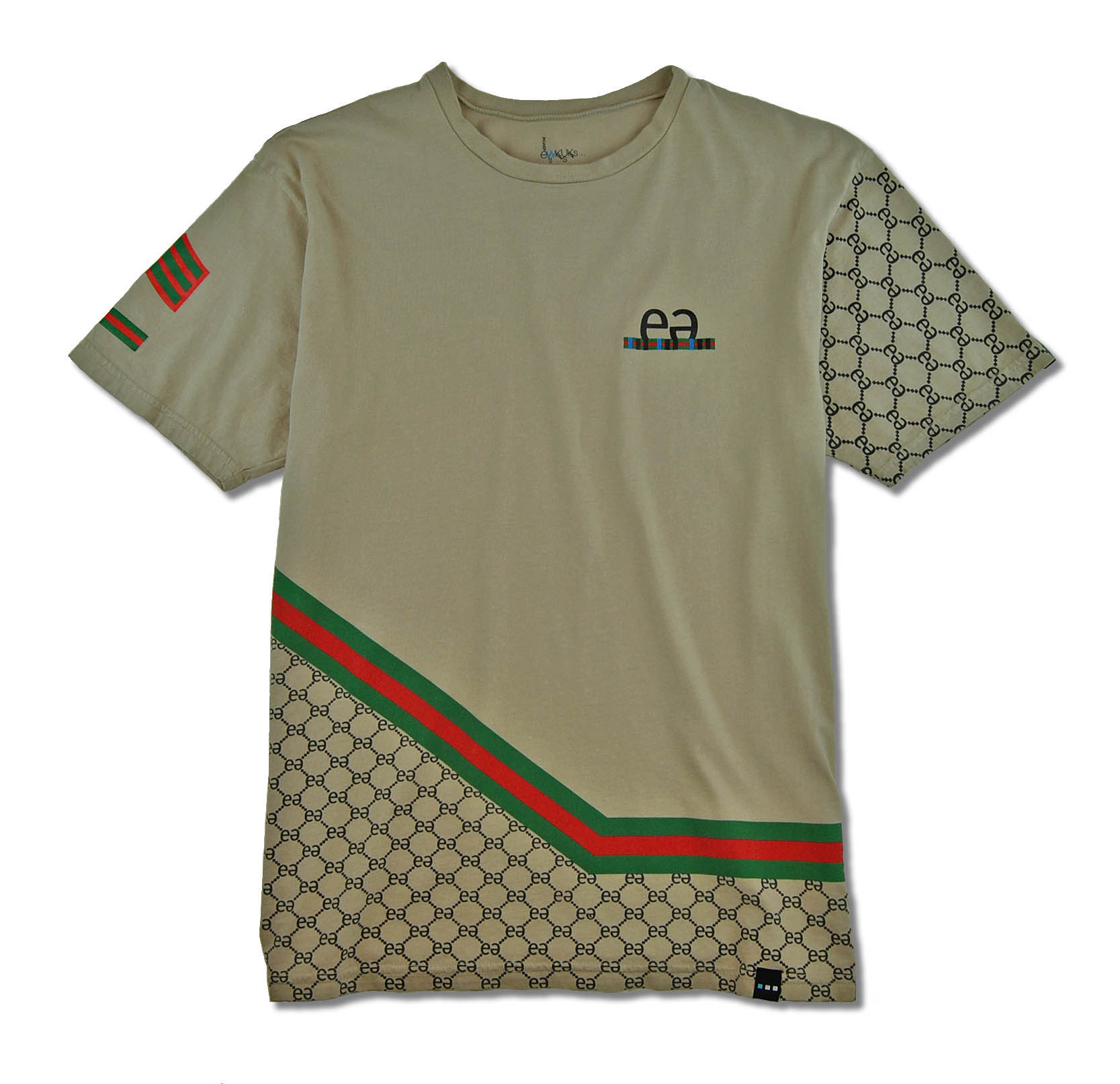 tan sand shirt tshirt tee t-shirt pattern design gucci ewkuks streetwear military