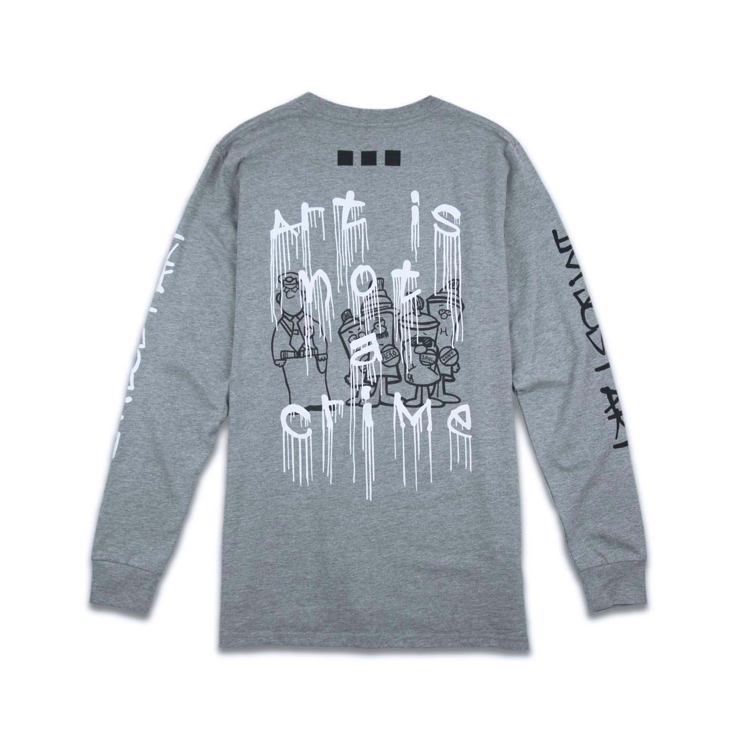 ewkuks LS Just Art Tee - Gray - Back web.jpg
